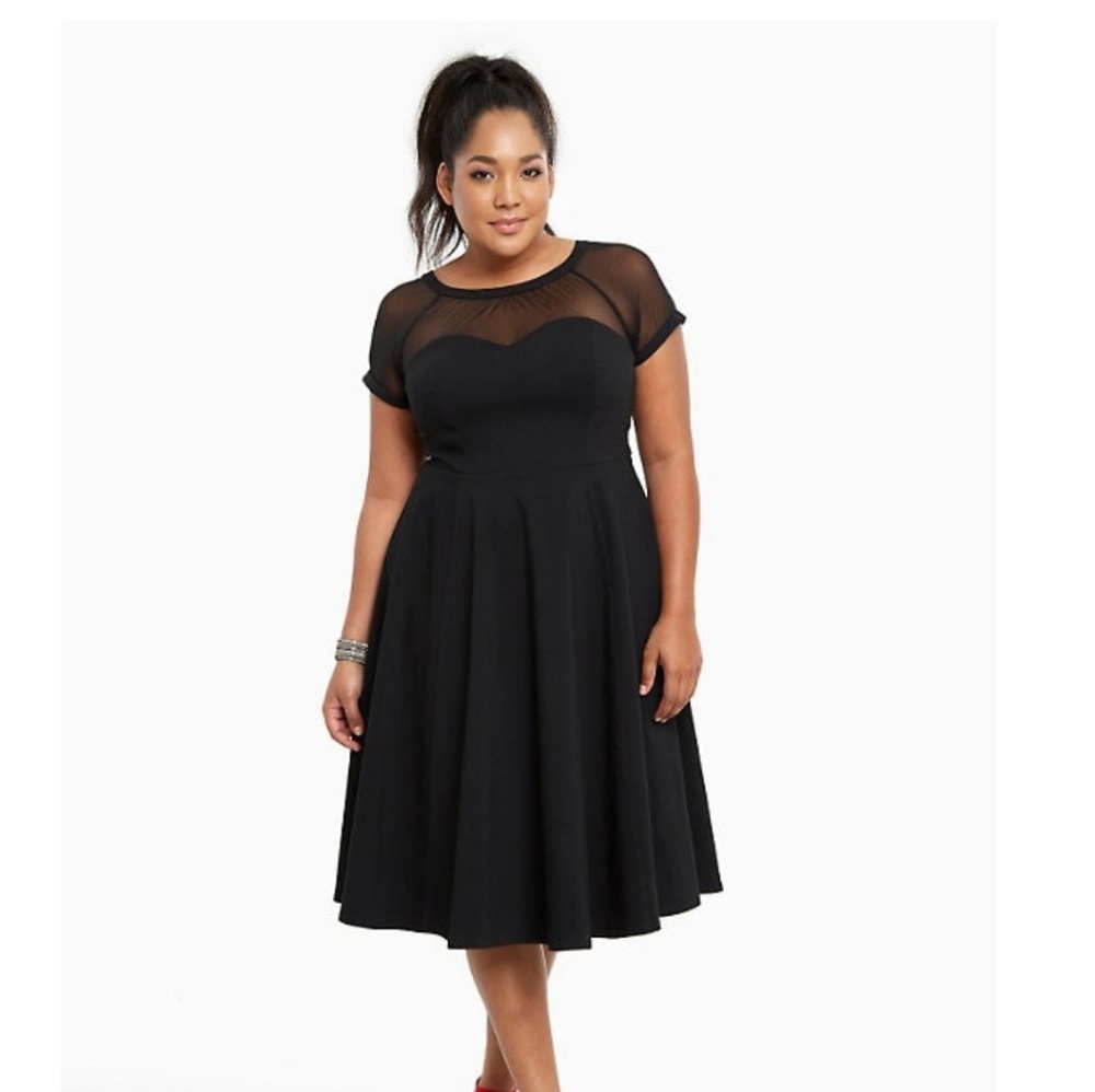 Torrid Black Mesh Dress size 22